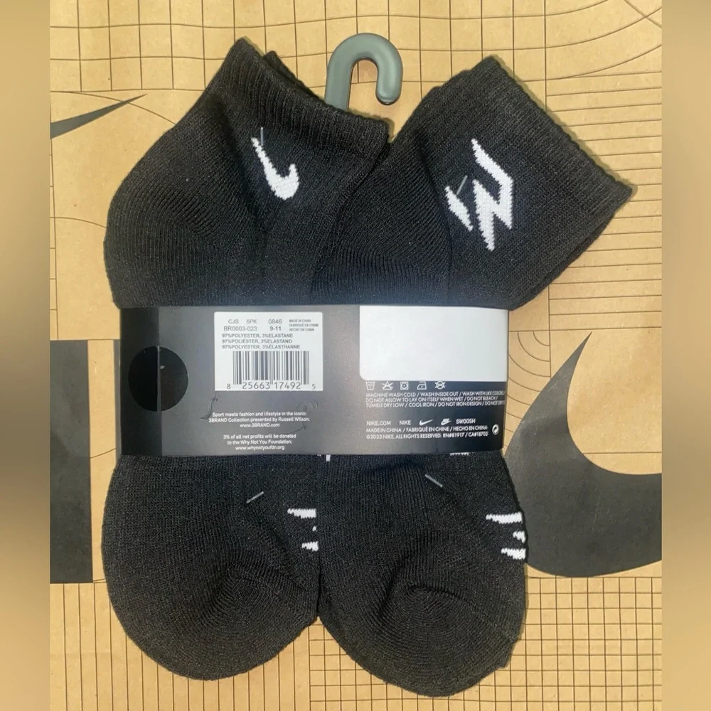 Nike dri-fit 3BRAND Performance quarter ankle socks 6 pairs